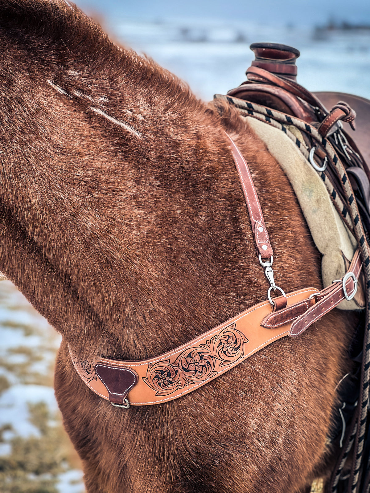 Handmade Leather Breast Collar